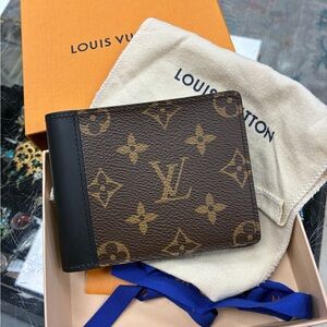 Louis Vuitton Brown and Black Monogram Macassar Wallet